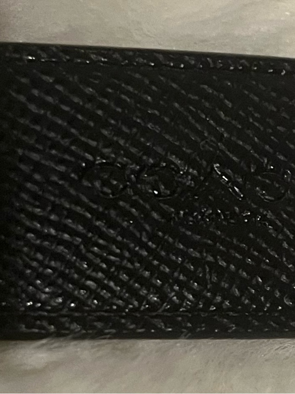 COACH Black DESIGNER Textured Leather Tag ORIG $99+ NEW sold AS IS